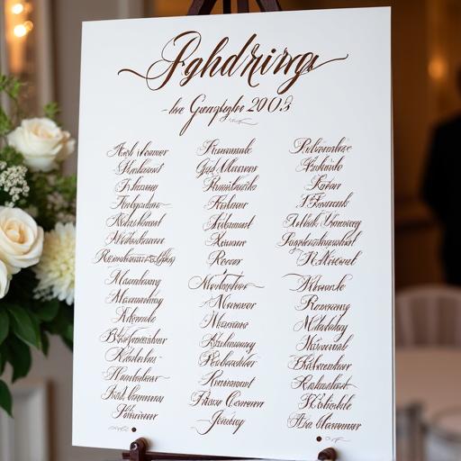 Seating plan con estilo flourish