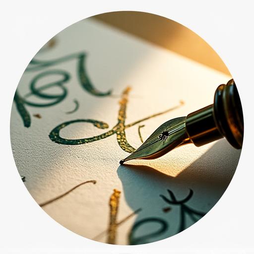 Caligrafía moderna artística